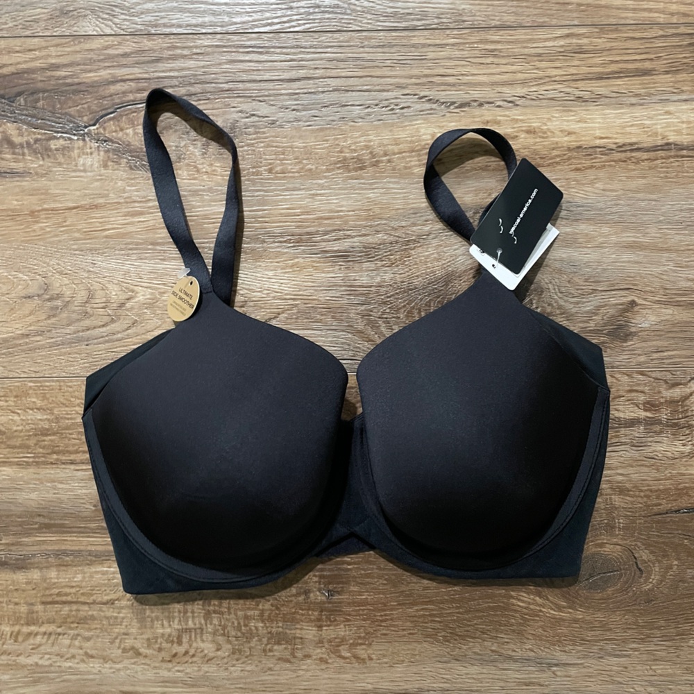 NWT Ultimate Side Smoother Underwire Black T-Shirt Bra 34G - Picture 2 of 5